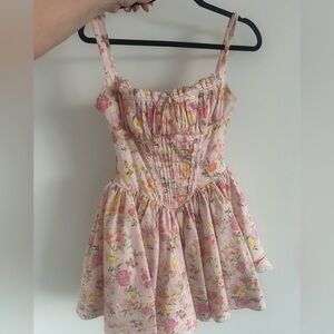 House of CB Pink Floral Ruffled Sundress